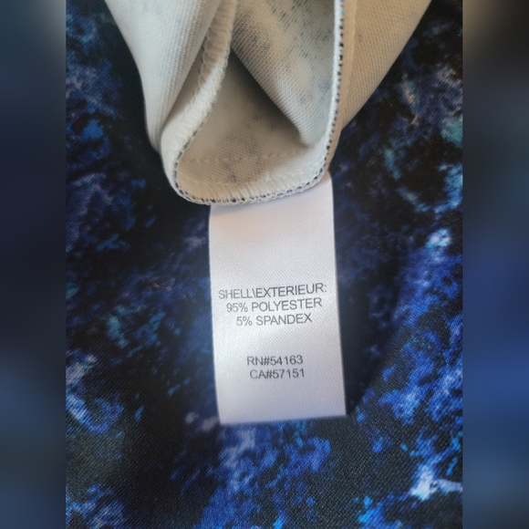 NWT MARC NY Sleevless Midi Abstract Print Dress Teal & Purple Tones Sz 14 - Picture 8 of 10